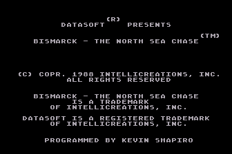 Bismarck (Atari 8-bit) screenshot: Introduction