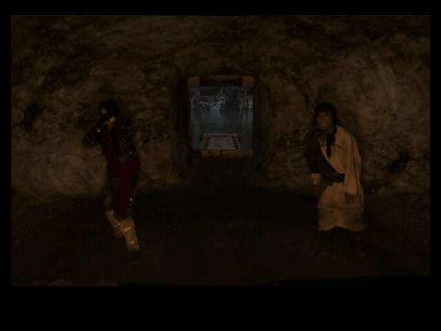 Riven: The Sequel to Myst (Windows) screenshot: Ambushed and knocked down by rebels!..