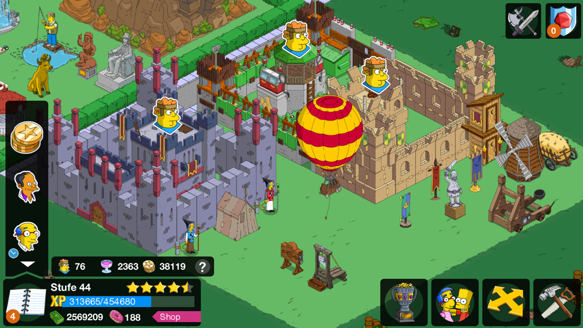 Screenshot of The Simpsons: Tapped Out (Android, 2012) - MobyGames