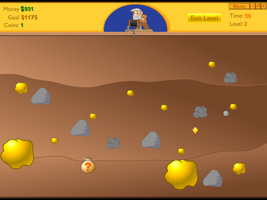 Gold Miner (Windows) screenshot: Level 2
