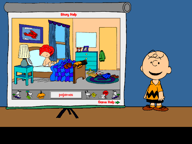 Get Ready for School, Charlie Brown! (Windows) screenshot: Start up tutorial