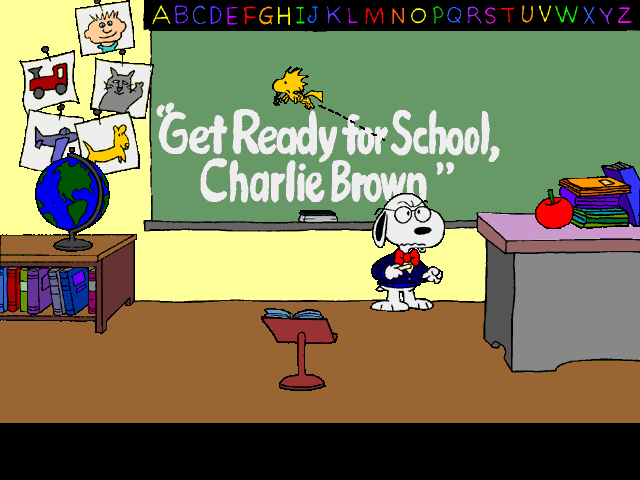 Get Ready for School, Charlie Brown! (Windows) screenshot: Intro sequence