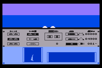 Bismarck (Atari 8-bit) screenshot: View From my Ship