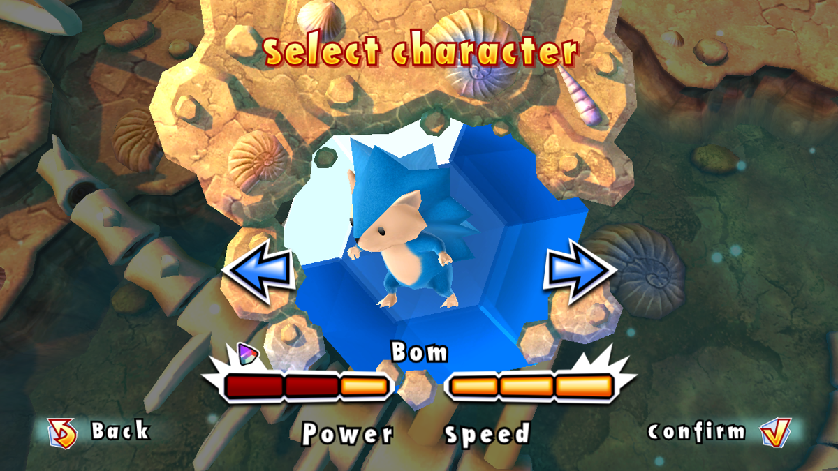 Gem Smashers (Windows) screenshot: Character selection (Sonic?)
