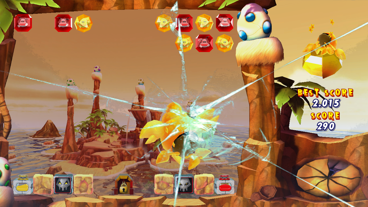 Gem Smashers (Windows) screenshot: Hitting a death skull sends you flying
