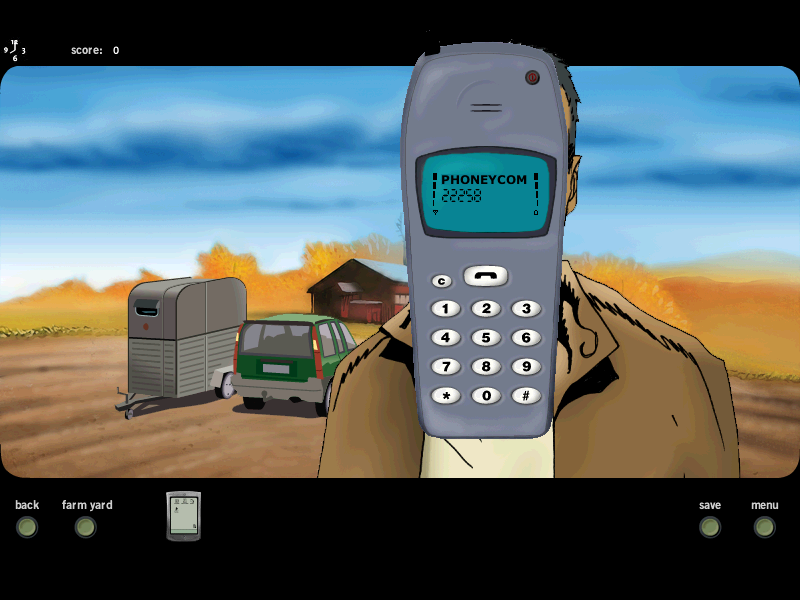 Nikki: The First Adventure (Windows) screenshot: Using a cell phone