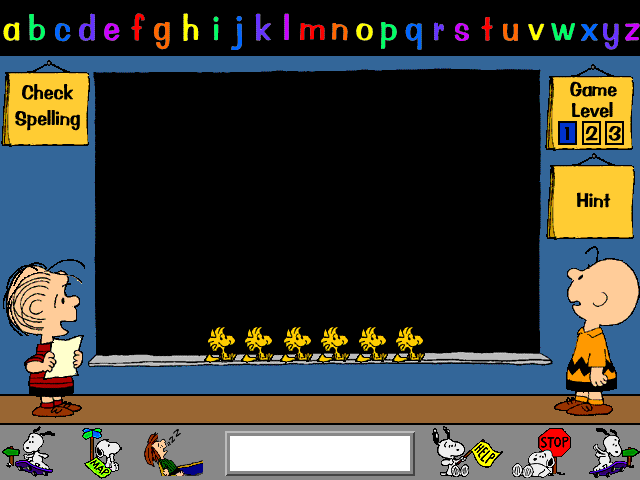 Get Ready for School, Charlie Brown! (Windows) screenshot: Spelling Bee