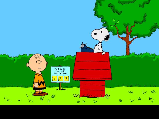 Get Ready for School, Charlie Brown! (Windows) screenshot: Select difficulty level