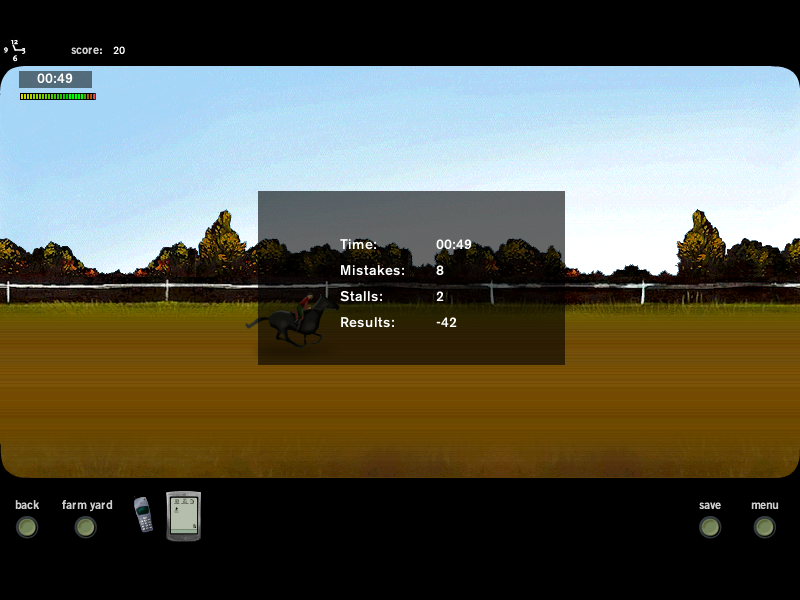 Nikki: The First Adventure (Windows) screenshot: Riding score