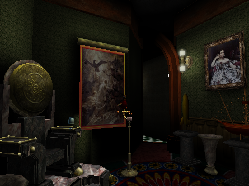 Real Myst (Windows) screenshot: The game has some lushly decorated, gorgeous interiors