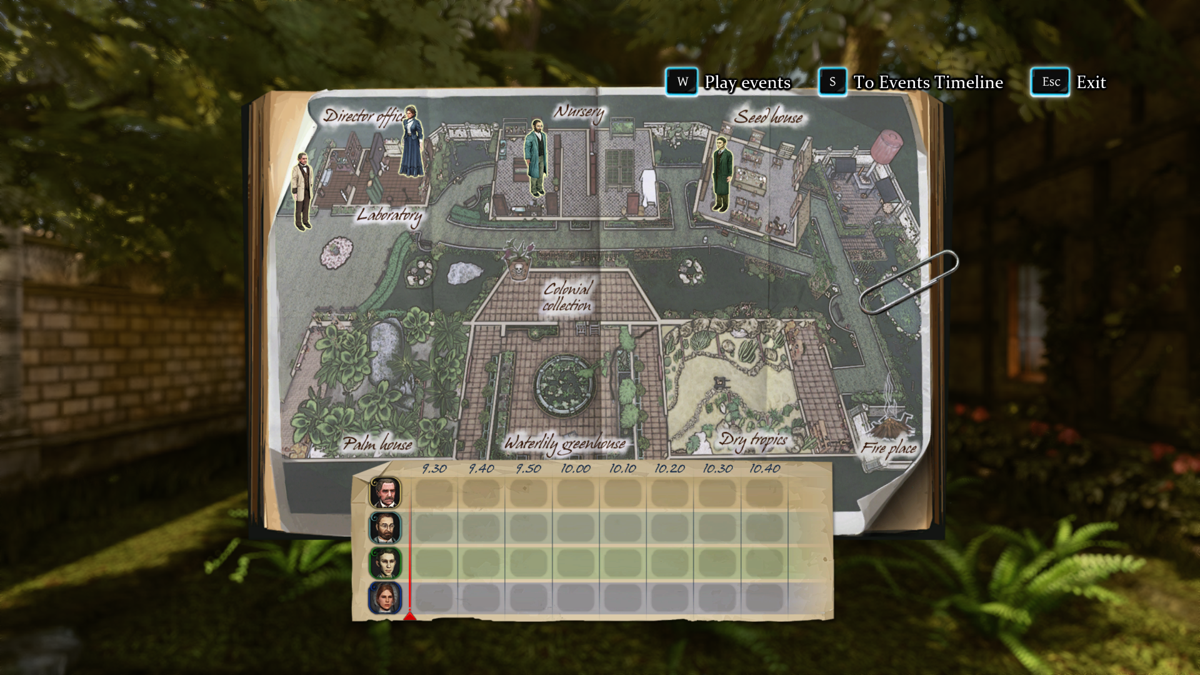 Crimes & Punishments: Sherlock Holmes (Windows) screenshot: Creating a timetable.