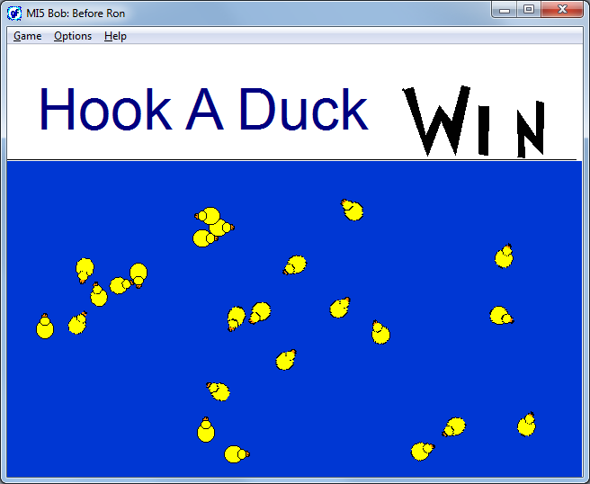 MI5 Bob: Before RON (Windows) screenshot: Hooking a duck to win a gun