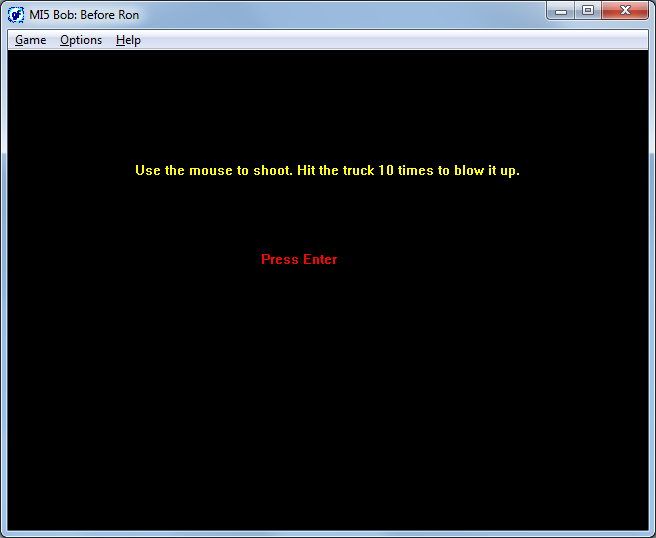 MI5 Bob: Before RON (Windows) screenshot: The next task's statement