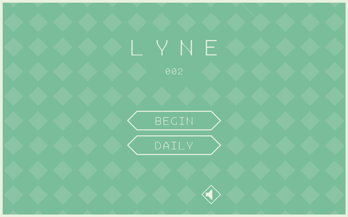LYNE (Windows) screenshot: Main menu