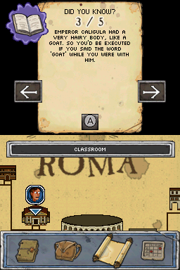 Horrible Histories: Ruthless Romans (Nintendo DS) screenshot: Hairy Body