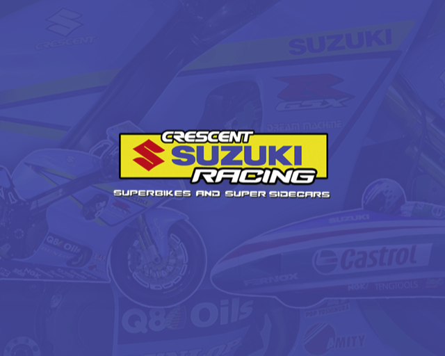 Crescent Suzuki Racing (PlayStation 2) screenshot: The game's title screen