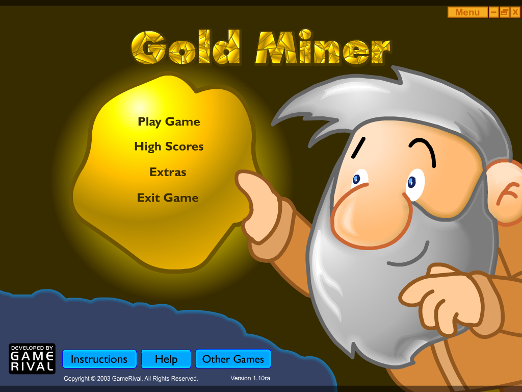 Gold Miner (Windows) screenshot: Main menu