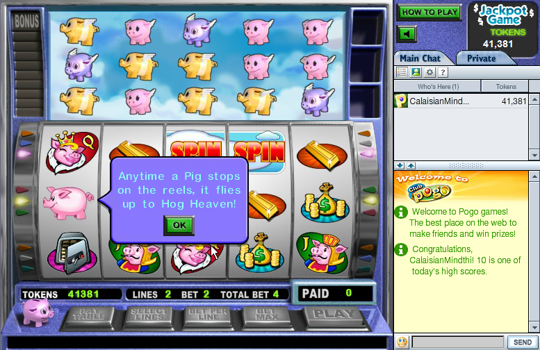 Hog Heaven Slots (Browser) screenshot: Well, how nice.