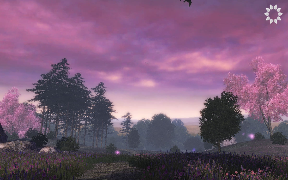 Nature Treks: Healing with Color Deluxe (Windows) screenshot: Theme Violet Dawn