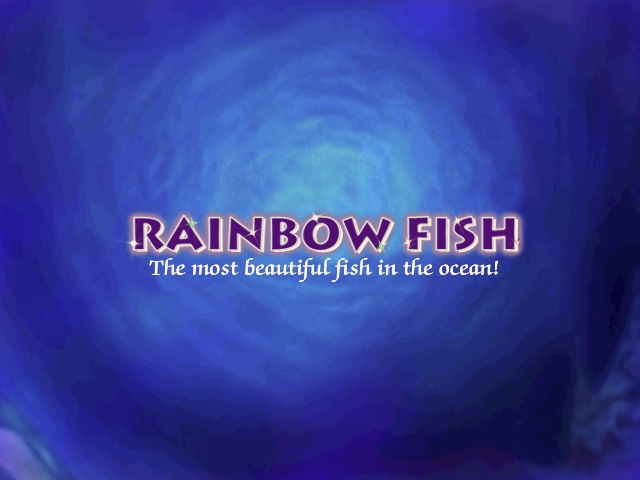 Rainbow Fish: The Most Beautiful Fish in the Ocean (Windows) screenshot: The game's title screen.This is followed by the game's save/load screen.