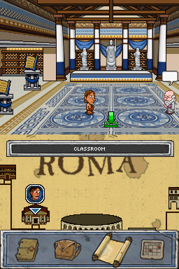 Horrible Histories: Ruthless Romans (Nintendo DS) screenshot: Classroom