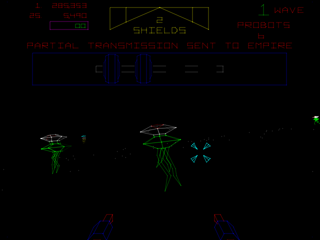 Star Wars: The Empire Strikes Back (Arcade) screenshot: Imperial Probe Droids.