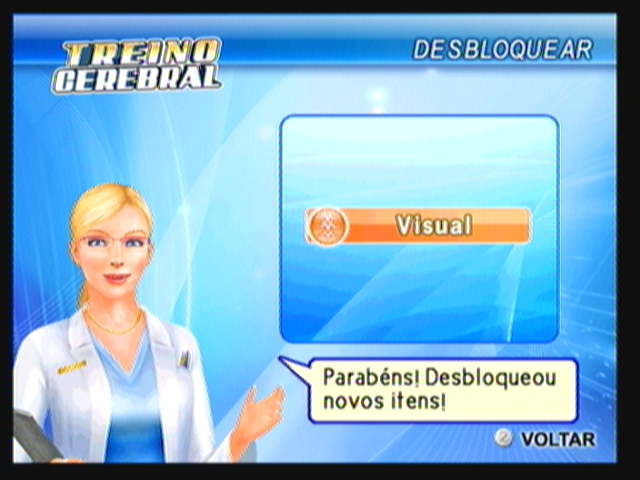 Brain Challenge (Zeebo) screenshot: I've just unlocked a new item, the Visual stress task!