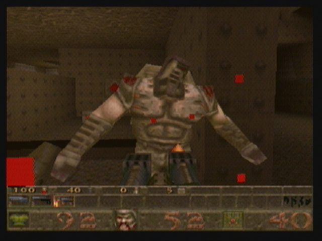 Quake (Zeebo) screenshot: Killing an Enforcer in episode 3, mission 1.