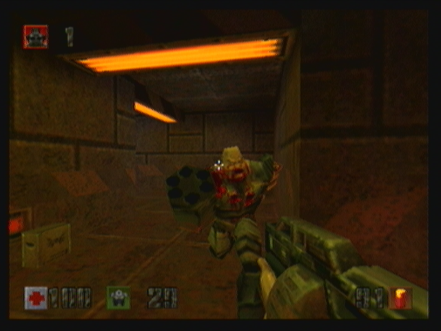 Quake II (Zeebo) screenshot: Things are about to get ugly.