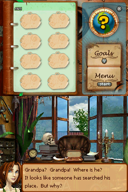 Natalie Brooks: The Treasures of the Lost Kingdom (Nintendo DS) screenshot: Game start