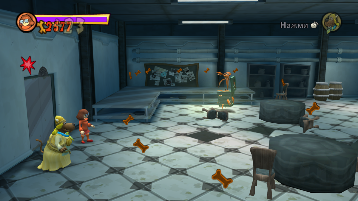 Scooby-Doo!: First Frights (Windows) screenshot: Scooby's funny outfit.