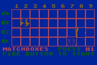 Matchboxes (Atari 8-bit) screenshot: Demonstration