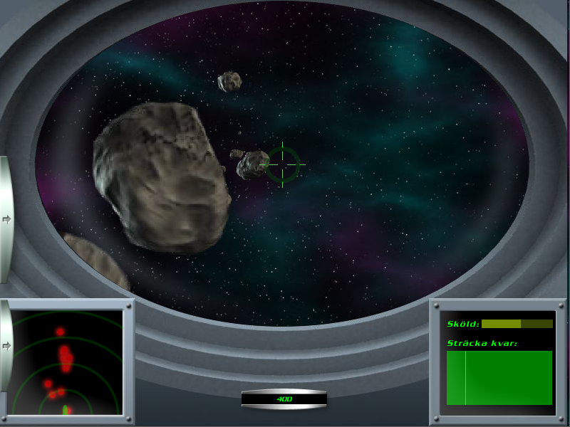 Vintergatan: Rädda Jorden! (Windows) screenshot: Watch out for asteroids
