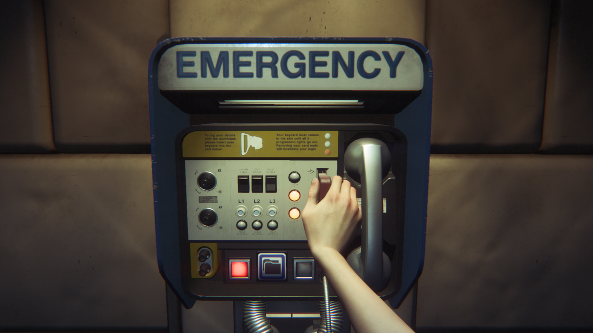 Alien: Isolation (Windows) screenshot: Game save station