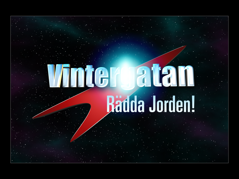 Vintergatan: Rädda Jorden! (Windows) screenshot: Title screen