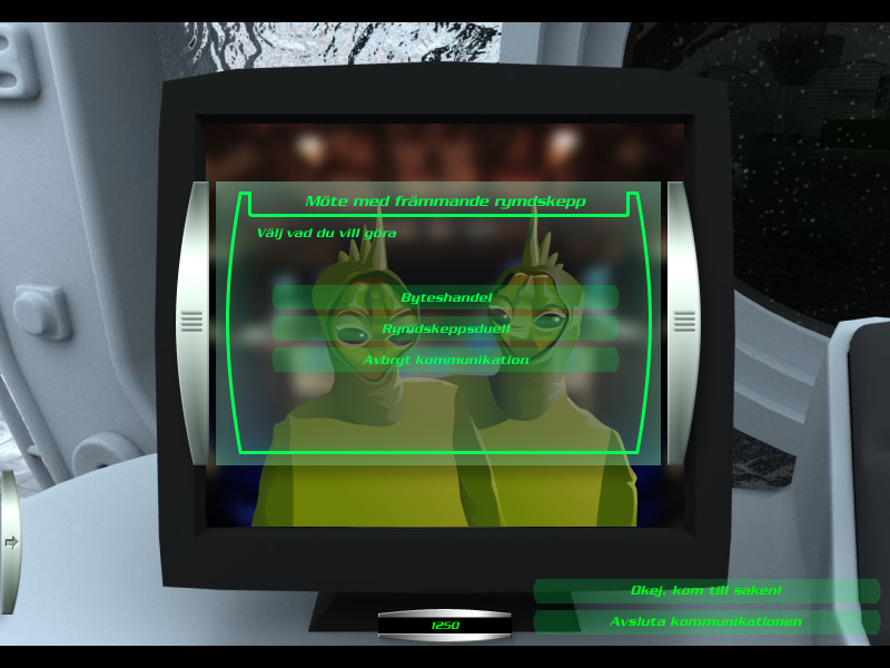 Vintergatan: Rädda Jorden! (Windows) screenshot: We have two options here...