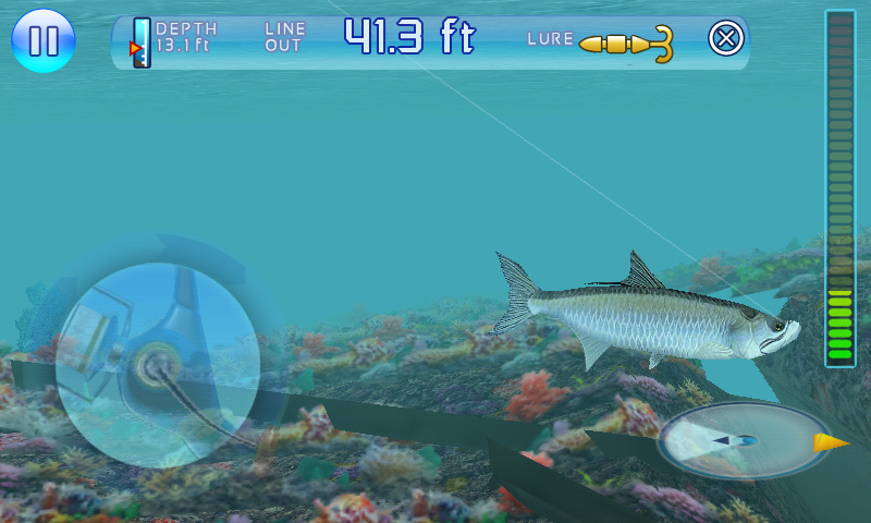Fishing Kings (Android) screenshot: We got it! Now pull it in