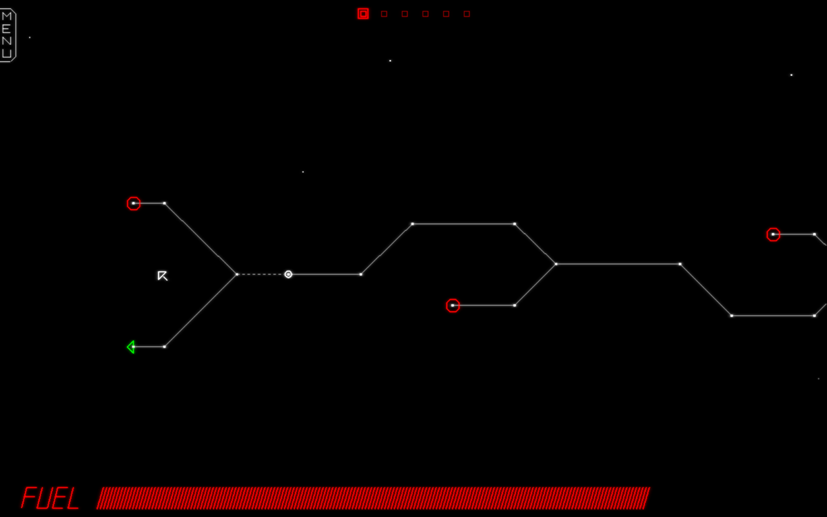Trace Vector (Windows) screenshot: Before starting the level the entire 'track' is shown.
