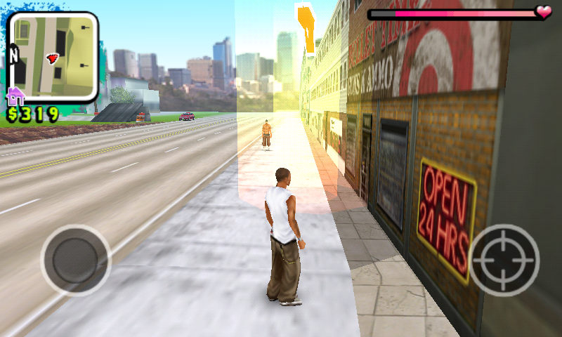 Gang$tar: West Coast Hustle (Android) screenshot: Here we can buy some guns