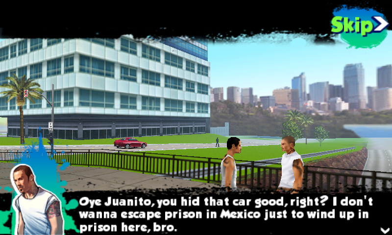 Gang$tar: West Coast Hustle (Android) screenshot: In-game cutscene