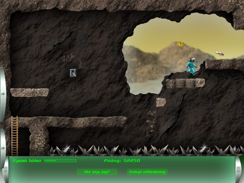 Vintergatan: Rädda Jorden! (Windows) screenshot: Some platforms break as you walk on them