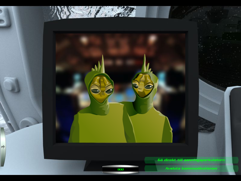 Vintergatan: Rädda Jorden! (Windows) screenshot: Meeting with some other space travellers