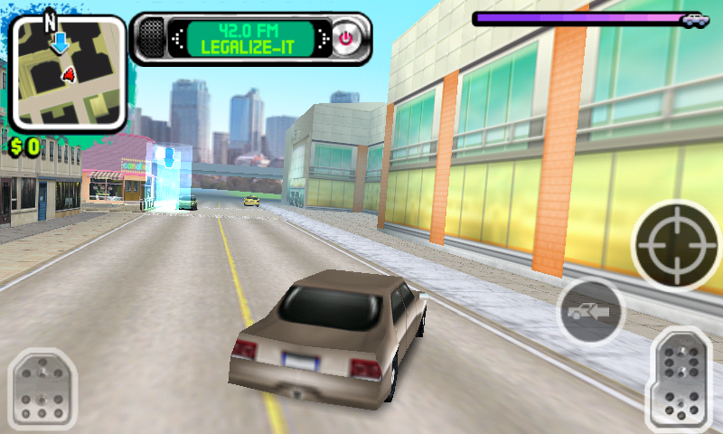 Gang$tar: West Coast Hustle (Android) screenshot: Car driving