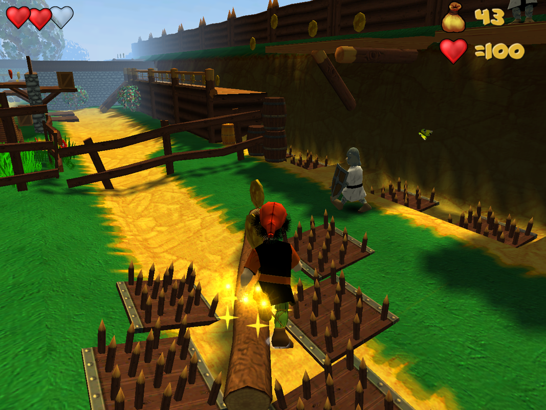 Knights: Learn to Fly (Windows) screenshot: Avoiding the spikes