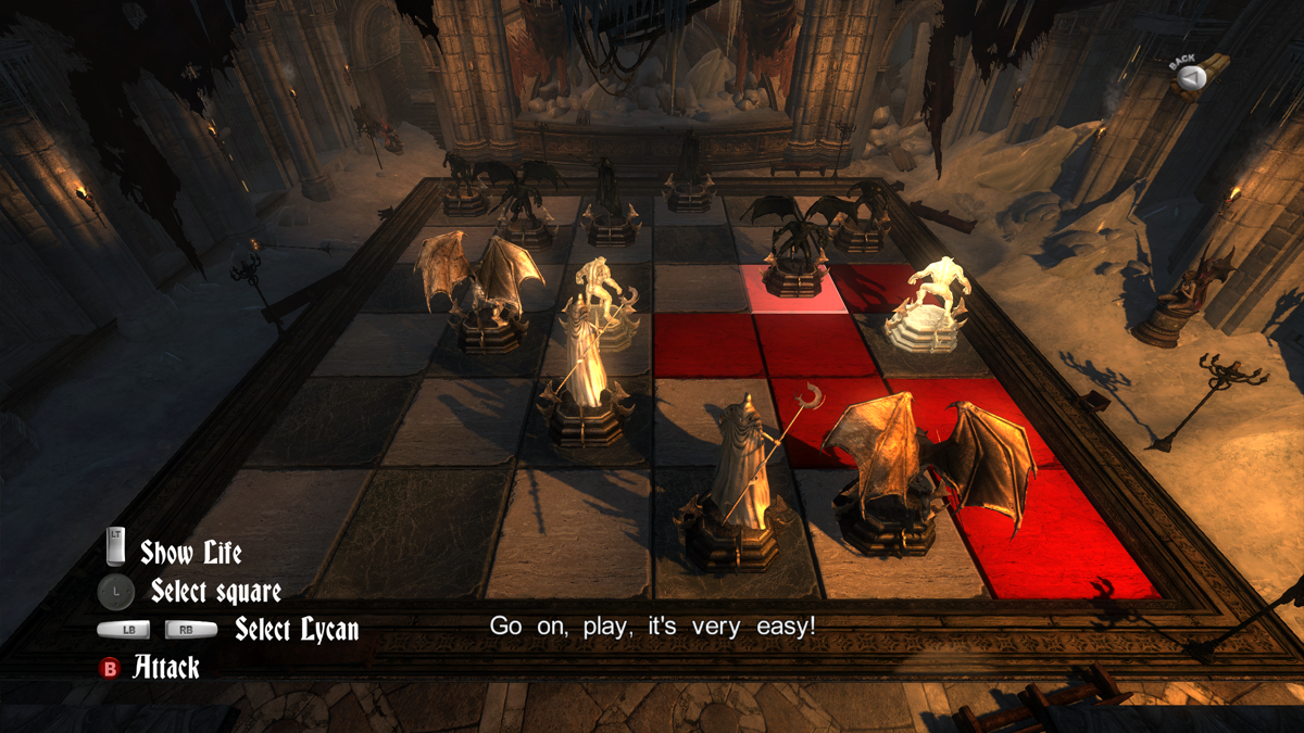 Castlevania: Lords of Shadow - Ultimate Edition (Windows) screenshot: Vampires' war game - one of the many puzzles in the game