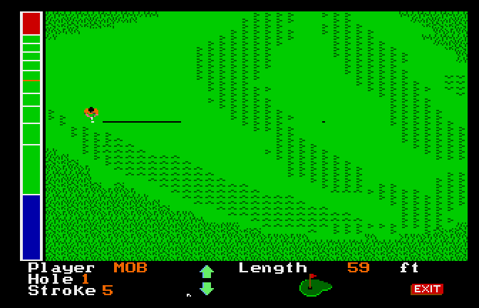 Mean 18 (Apple IIgs) screenshot: Putting from a Distance