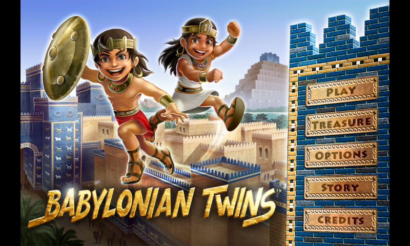 Babylonian Twins (Android) screenshot: Title / main menu
