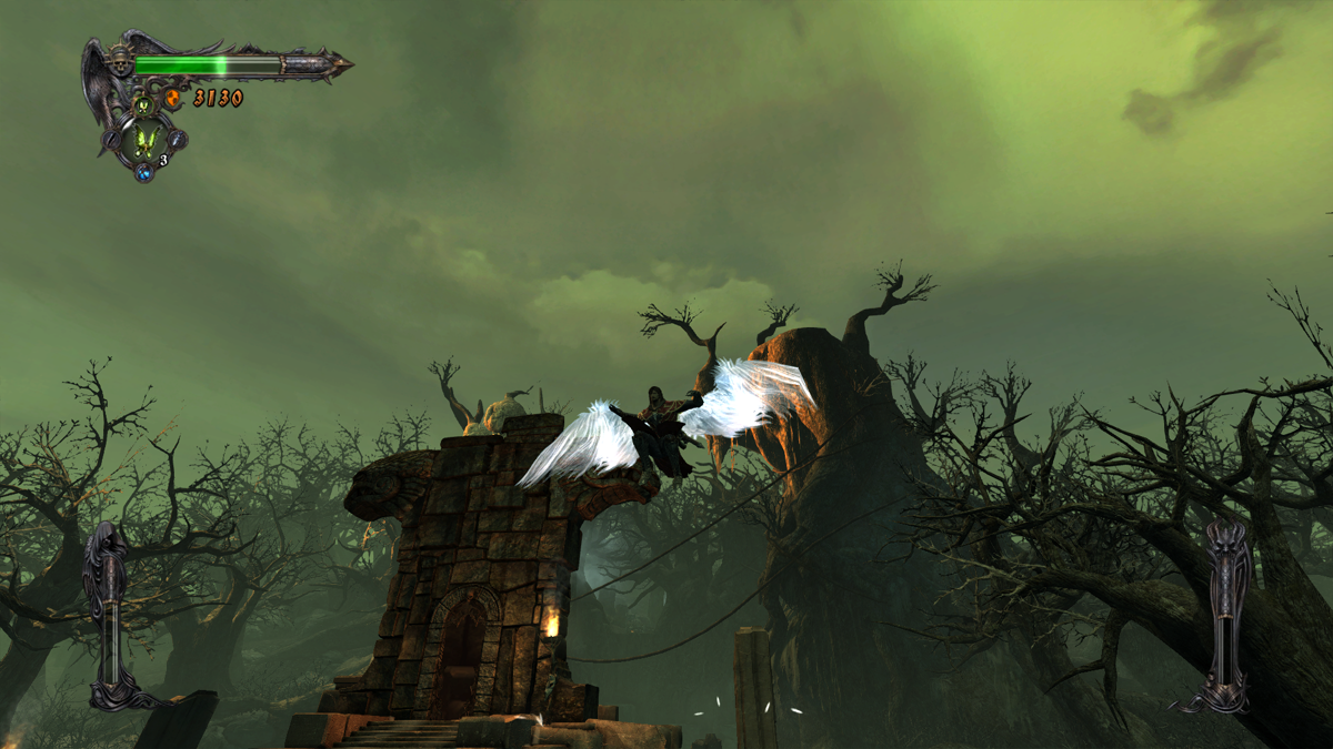 Castlevania: Lords of Shadow - Ultimate Edition (Windows) screenshot: Double-jump ability comes with beautiful wings