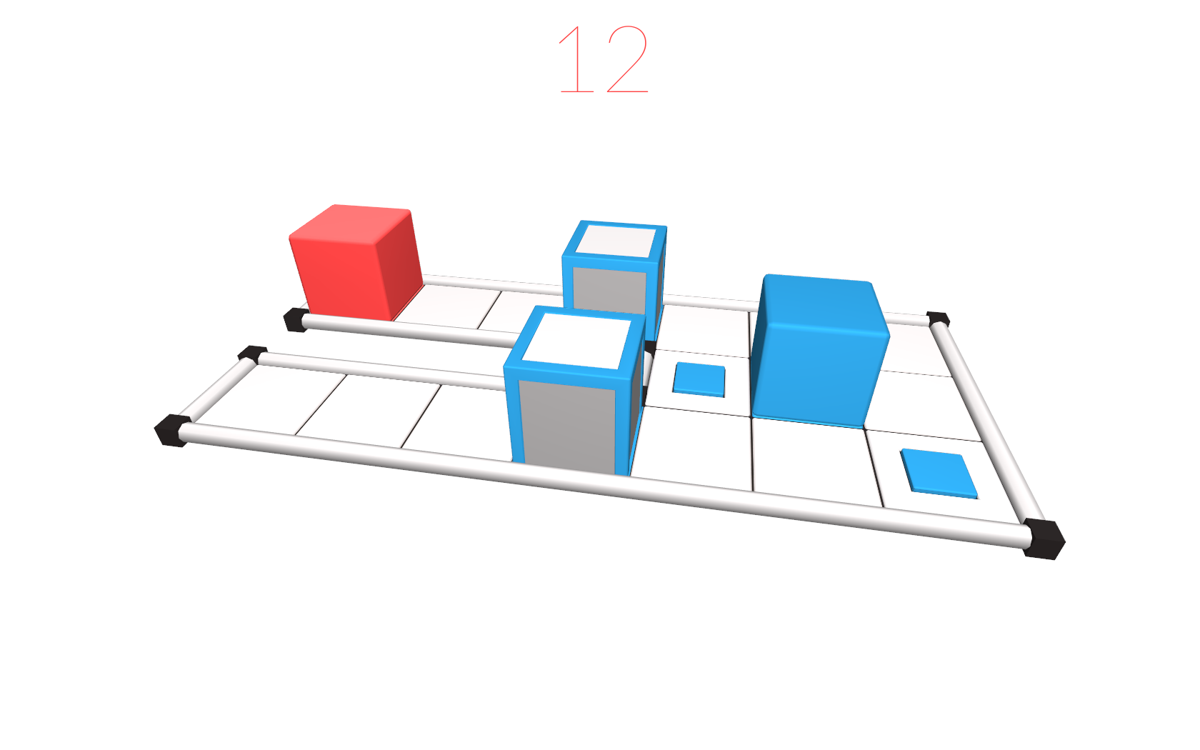 Cubot (Windows) screenshot: The blue cube will need to do most of the work here.