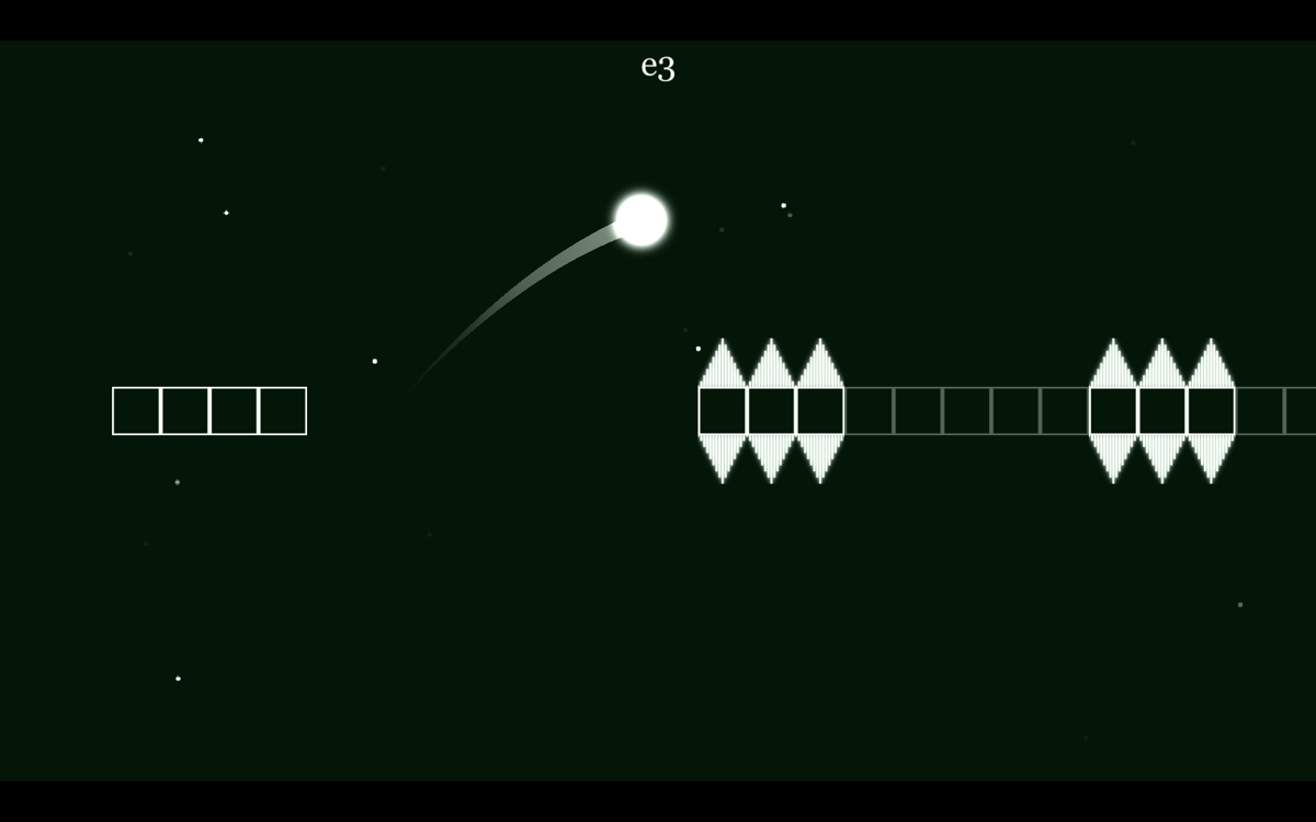 6180 the moon (Windows) screenshot: Jumping towards a set of bouncing blocks.